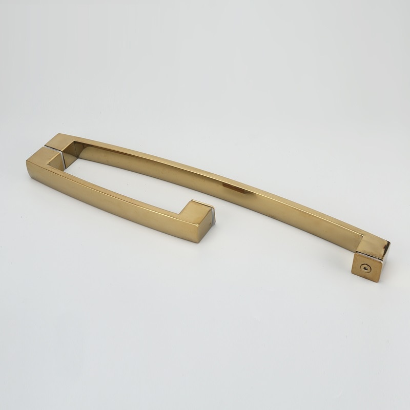 Manija de puerta de vidrio para ducha, bisagra de acero inoxidable dorada, abrazadera de cristal, Clip de puerta, accesorios de baño, Hardware