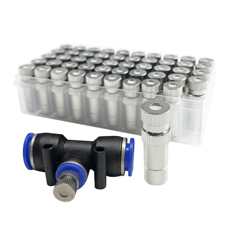 10PCS 8mm Nebbia Ugello di nebulizzazione Collegamento rapido Giardino Irrigazione dell'acqua Sprinkler per sistema di nebulizzazione a bassa pressione