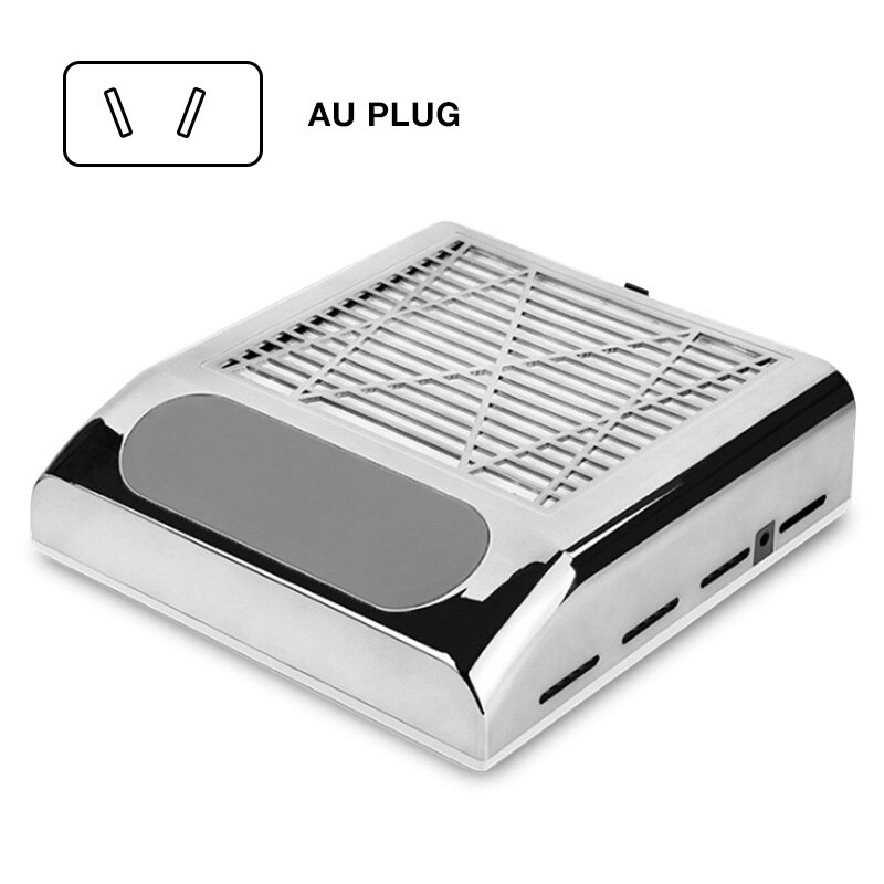 80W Potente Collettore di Polveri Del Chiodo Del Salone Del Chiodo Expert Nail Macchina di Vuoto Cleaner Nail Fan Art Manicure Attrezzo del Salone con nail Filtro: 80W AU PLUG Silver