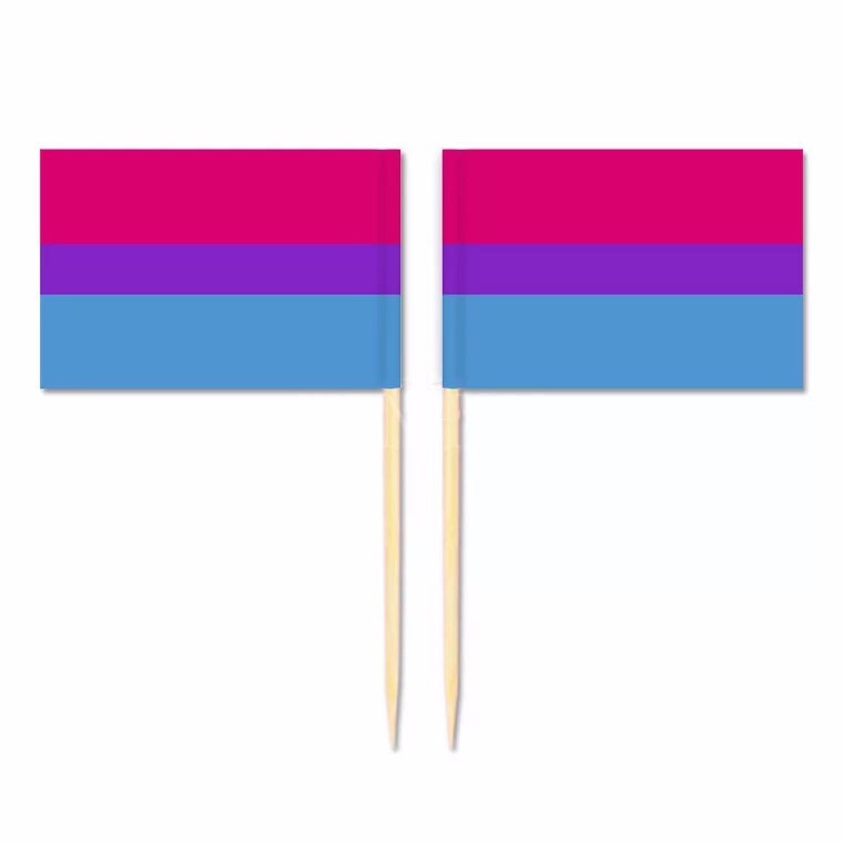 Mini sateenkaarilippu hammastikku lippu 50 kpl/pussi lesbo gay pride lgbt transsukupuolinen panseksuaali biseksuaali velisuhde