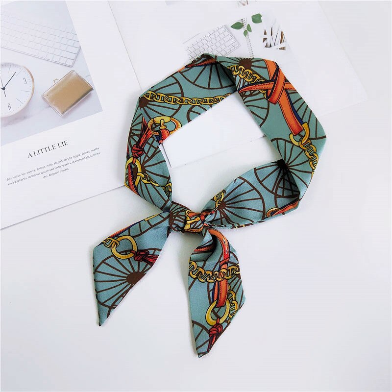 Hart Print Hoofd Scraf Das Sjaal Vrouwen Lange Skinny Chiffon Zak Haar Sjaals Voor Dames foulard Femme: COLOR 10