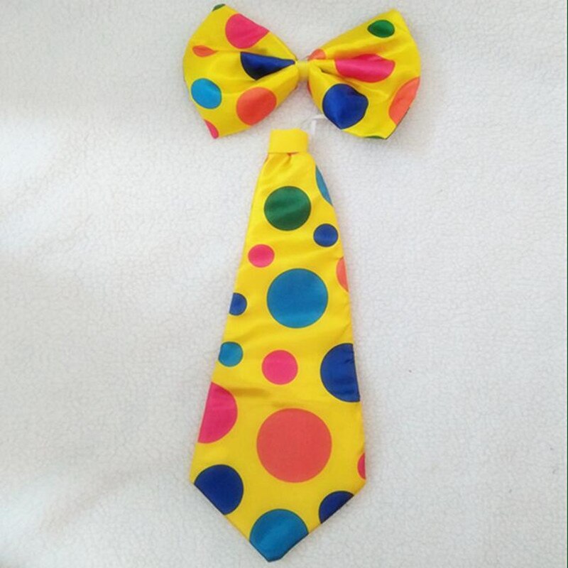 Adult Child Funny Polka Dot Bowtie Clown Tie Necktie Headband Top Hat Party Birthday Easter