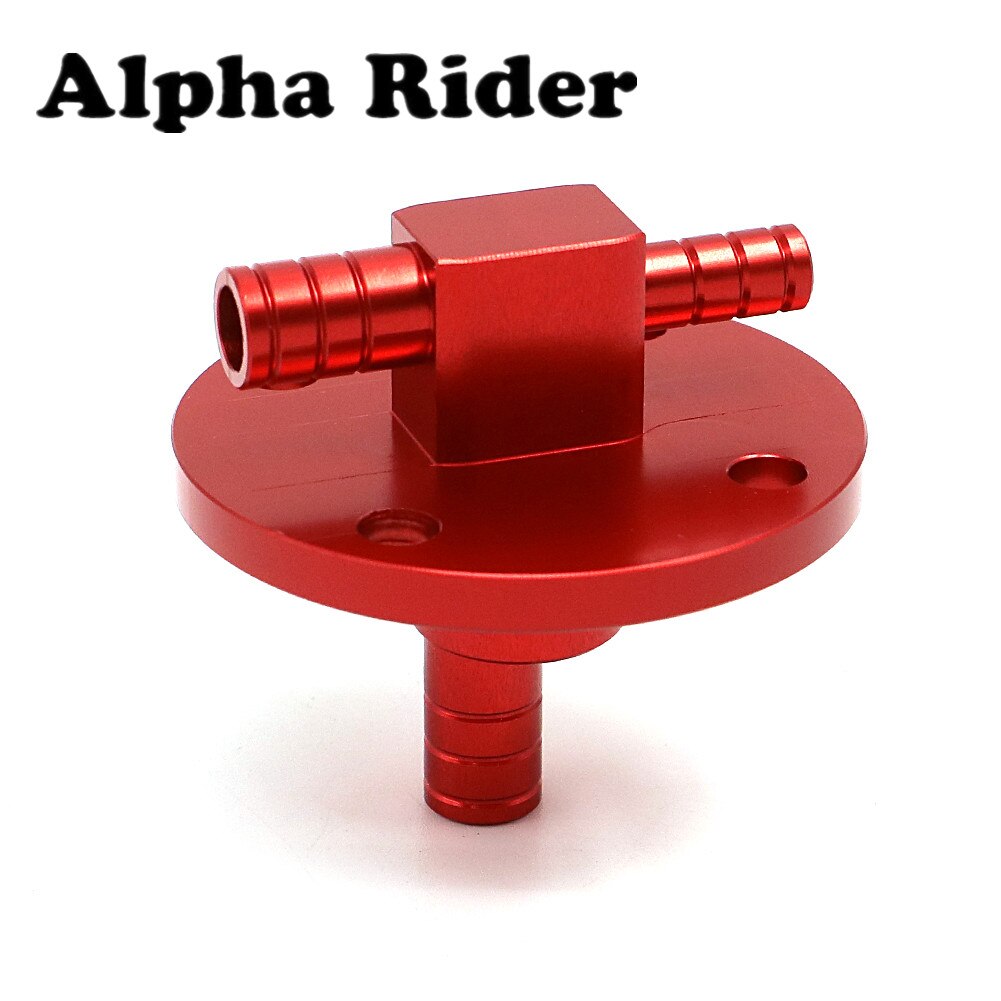 ATV Parts Billet CNC Aluminium Fuel Pickup Pick Up Gas Pump Tank For Yamaha Rhino 660 450 Carb Black Silver Red: Red