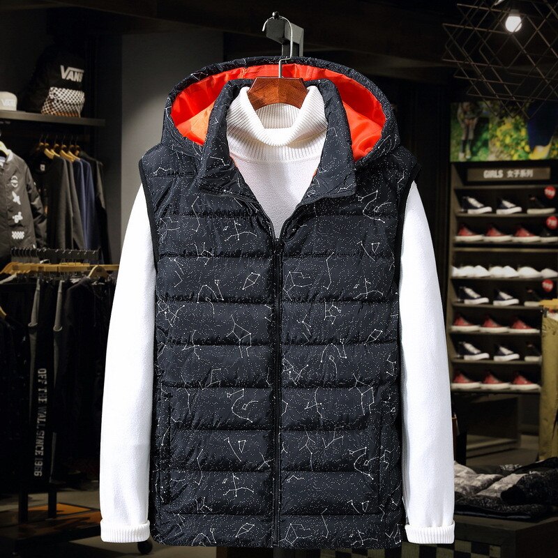Vest herre ærmeløs jakke vest sort blå hættetrøjer vinter stor størrelse 7xl 8xl 9xl 10xl tyk mand vindjakke homme varm frakke