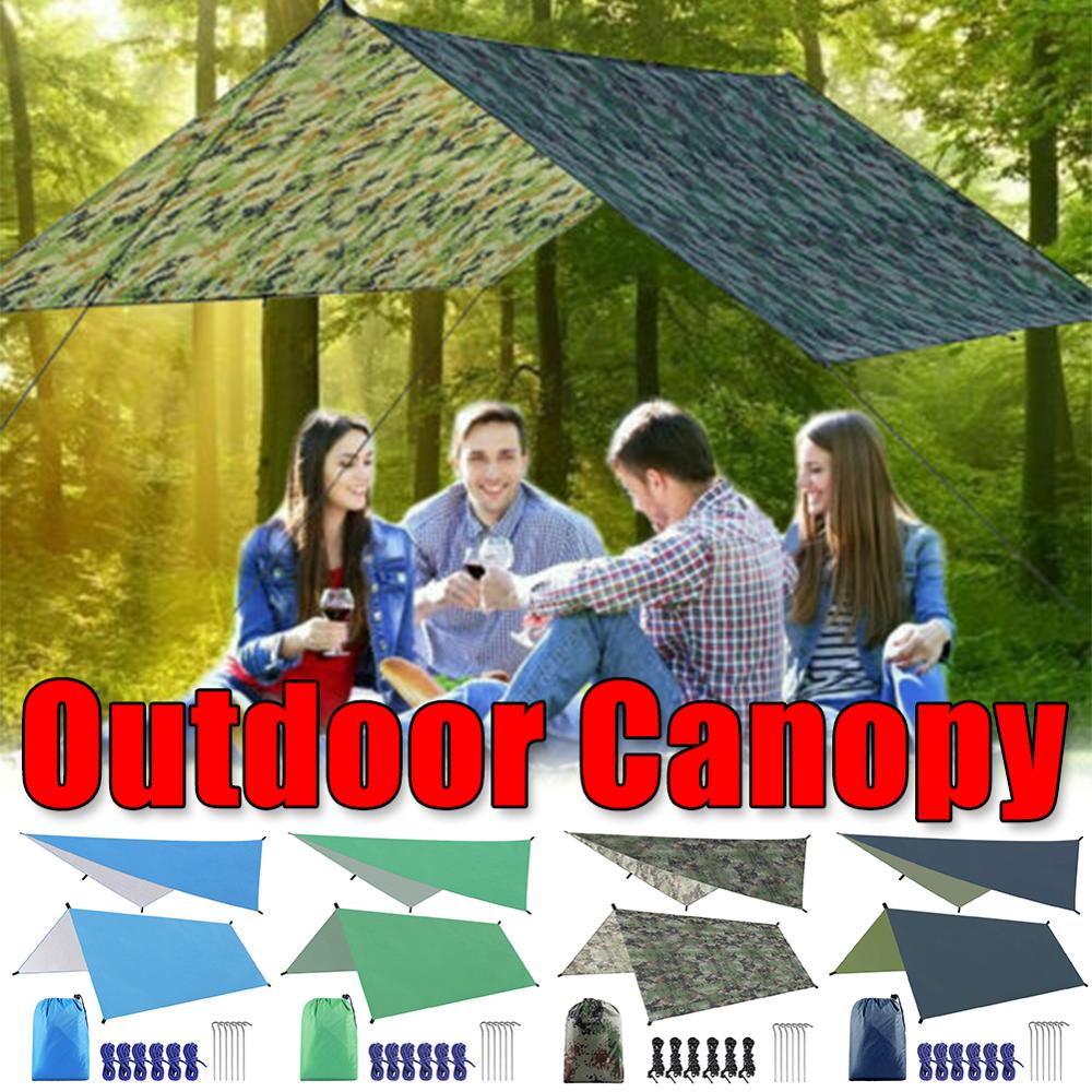 Toldo para lluvia portátil ultraligero al aire libre ultraligero toldo colgante tienda funcional Multi-tienda plegable impermeable a prueba de UV