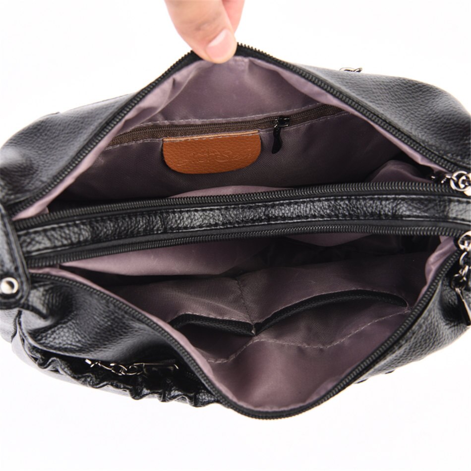 Vintage zachte leren dames schoudertassen luxe handtassen damestassen kleine crossbody tassen voor dames koerierstas