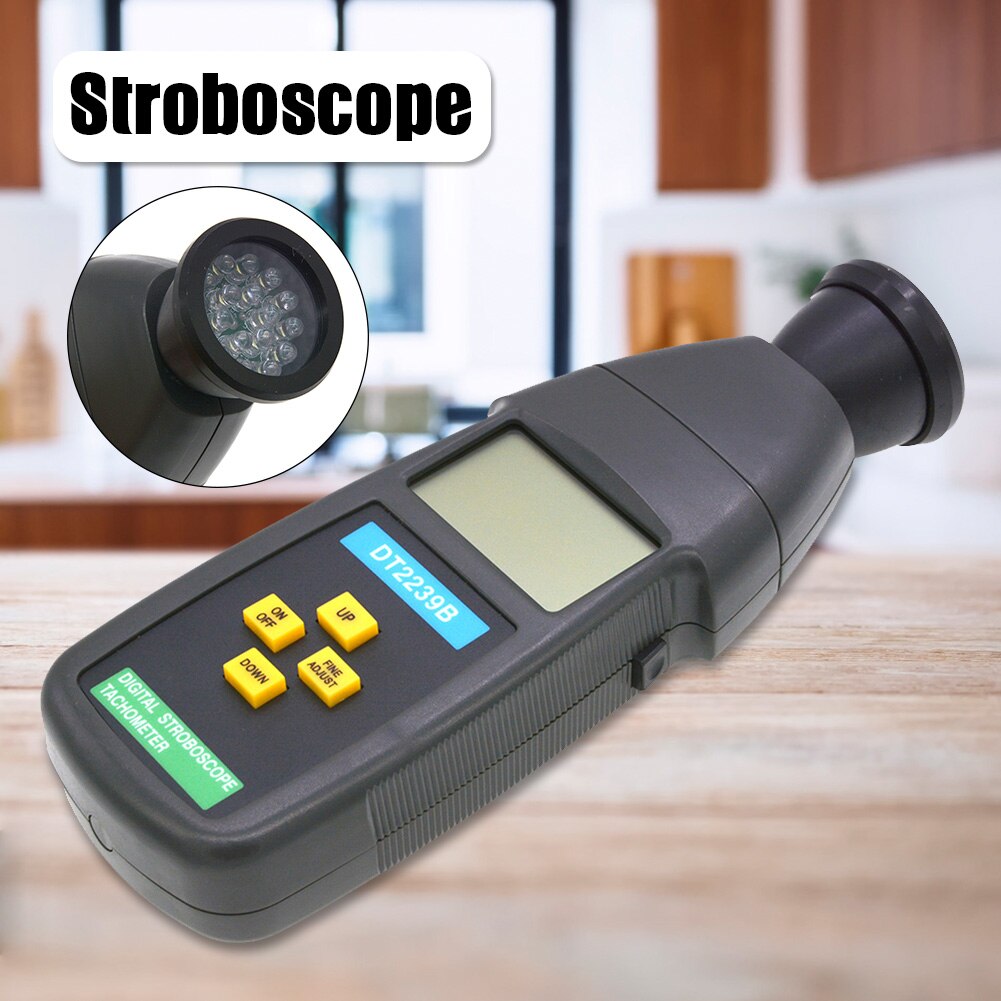 Digital Stroboscope DT2239B Non-Contact Photo Tachometer 60-20000RPM Speedometer