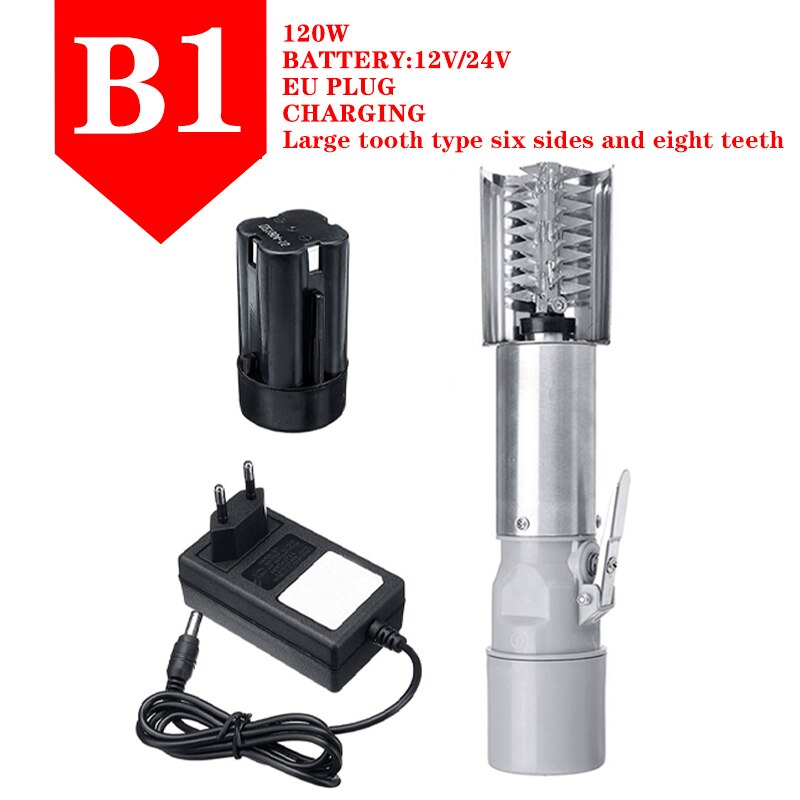 96W Charging Portable Electric Fish Scaler Fishing Scalers Cleaning Fish Remover Cleaner Descaler Scraper Seafood Tools: B1