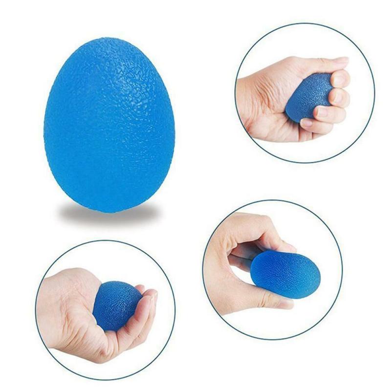 Finger Exerciser Trainer Stress Relief Power Ball Silicone Egg Fitness Hand Expander Gripper Strengthener Forearm Wrist