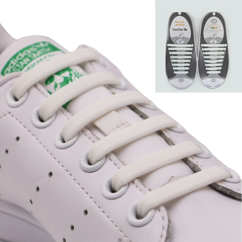 16 pcs/lot Silicone lacet hommes femmes enfants solide décontracté Canves chaussures accessoires en caoutchouc dentelle paresseux élastique sans cravate lacets
