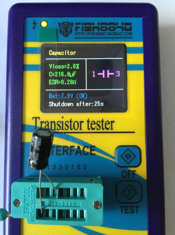 Portable Component Tester Transistor Diode Capacitance ESR Meter Mosfet