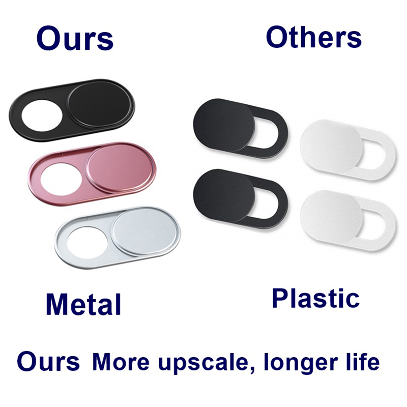 Universal Mobile Phone Privacy Sticker WebCam Cover Shutter Magnet Slider Metal For iPhone 12 Web Laptop Tablet Camera Cover