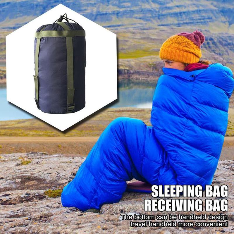 Udendørs camping sovepose kompressionstaske afslappet bomuldsopbevaringspose hængekøje  i9 h 5