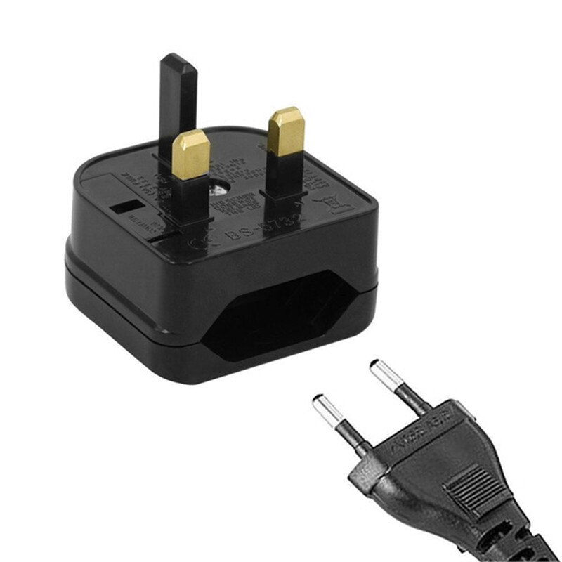 Draagbare EU Naar UK Adapter EU 2 Pin Naar UK 3 Pin Power Socket Plug Travel Adapter Converter Zwart Wit AC Power Charger Adapter