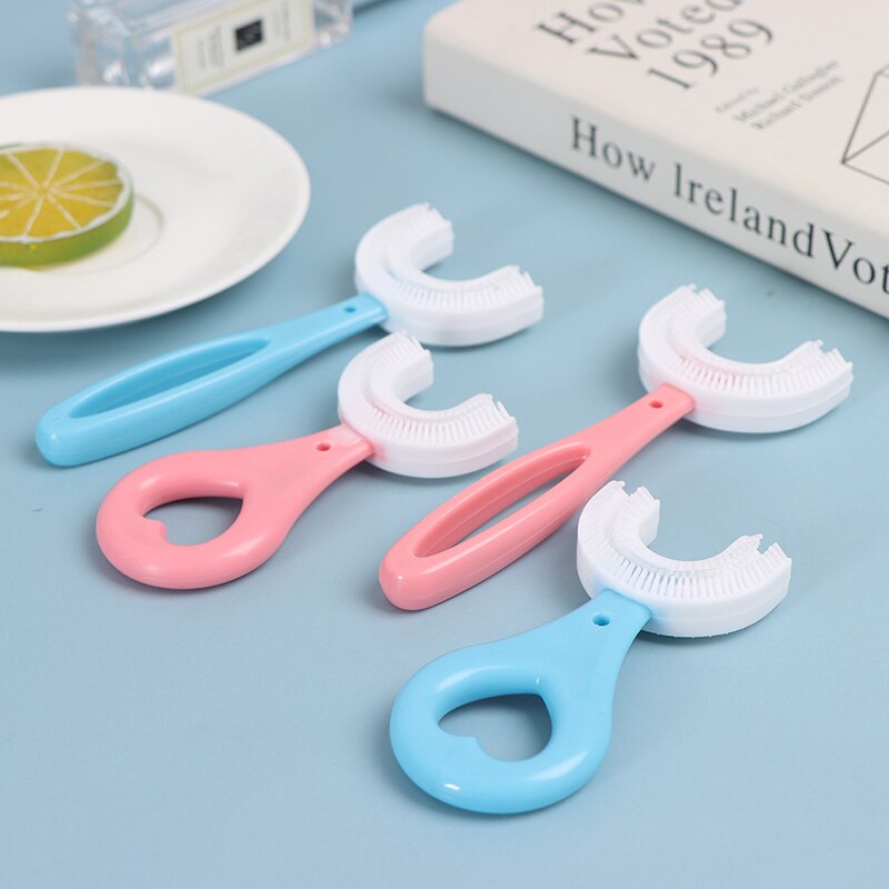 1PCS Cartoon Pattern Hand-Held Version U Silicon Toothbrush Children's Infant Toothbrush Mouth-Cleaning Manual Toothbrush