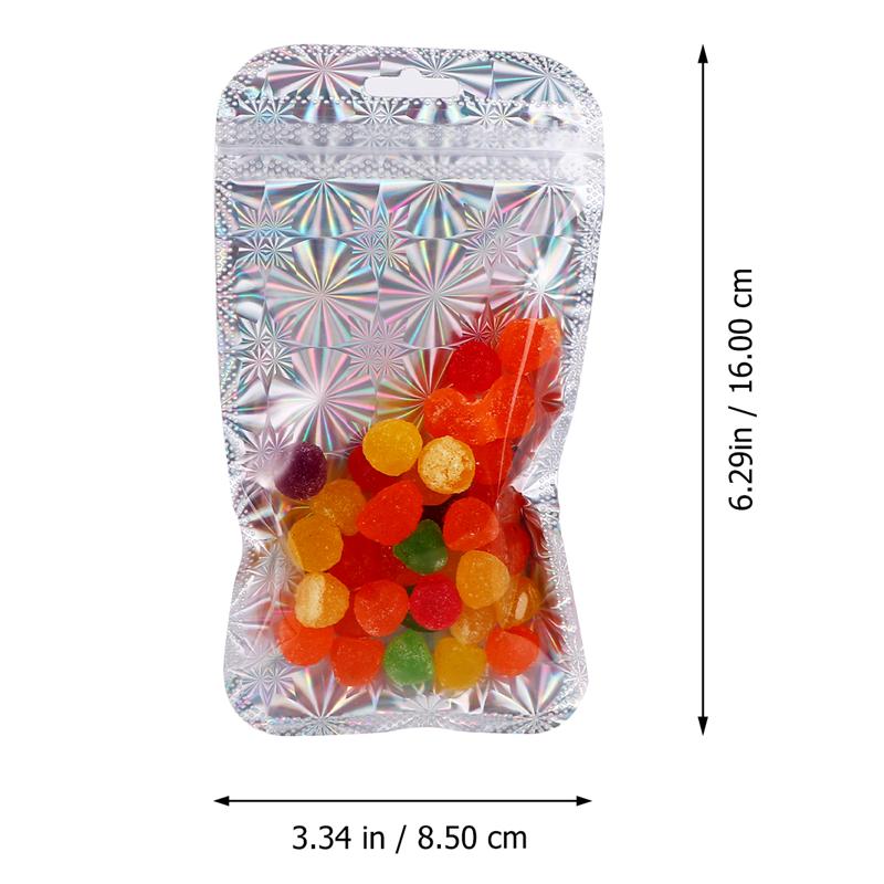 100 stk plastik holdbar letvægts semitransparent multifunktionel mademballage taske ift taske opbevaringspose slik smykker