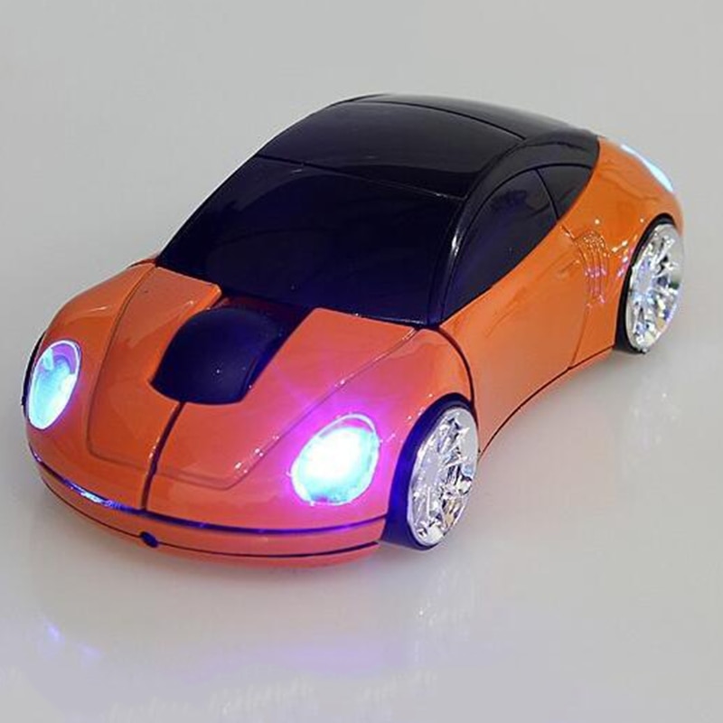 2.4G 1600DPI Mouse USB Receiver Wireless LED Light Car Shape Optical Mice