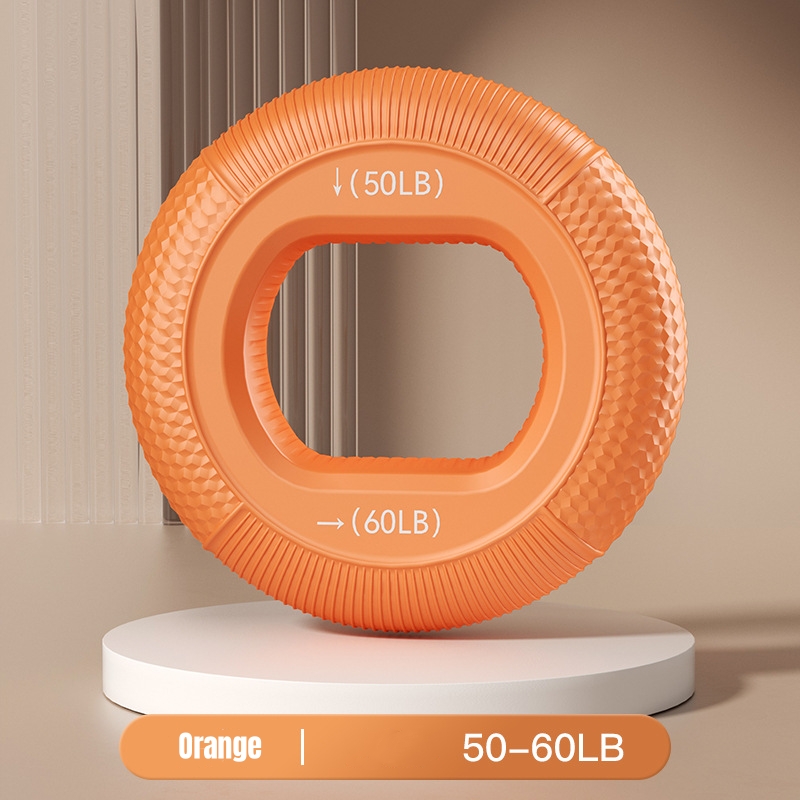 Silikonowy pierścień robić treningu siłowego Trener wzmacniający mięśnie dłoni Palec Nadgarstek Przenośny pierścień treningowy Sprzęt zdatność 1 szt.: Różowy