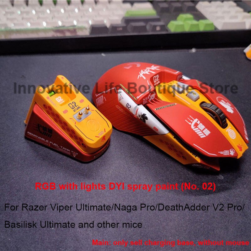 Logitech /Razer Competitive Game mouse Wireless Charging base DIY color modification for G series g903 Viper Uitimate mouse kit: Razer RGB DIY  02