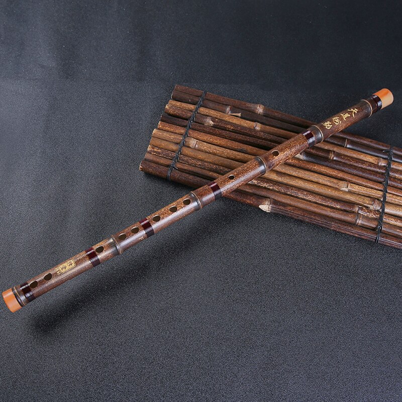 Chinese Purple Bamboo Flute Unpainte CDEFG key flauta transversal Bambu one section Instrument China Handmade flauta embolo