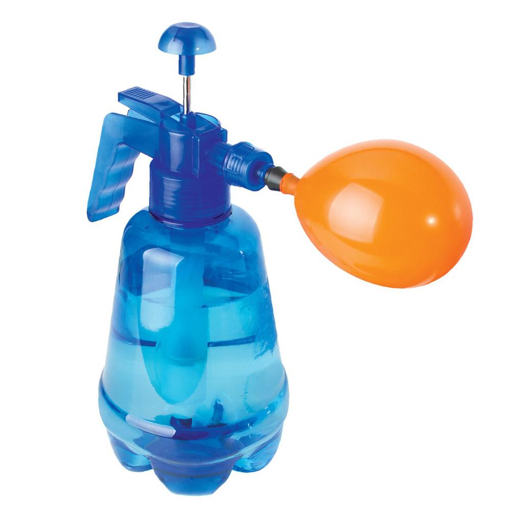 300 Stuks Set Blauwe kinderen Innovatieve Water Ballon Draagbare Vullen Station Spray Fles Handleiding Water Inflatie Bal Speelgoed