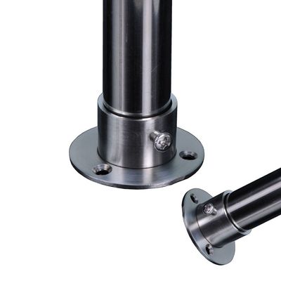 2PCS So strong stainless steel pipe support, closet clothes rail flange, fixed balcony drying base, furniture parts