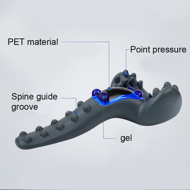 Correct Cervical Vertebra Lumbar Traction Straight Spine Spine Relax Back Neck Massage Pillow Board Brace Back Stretching Device
