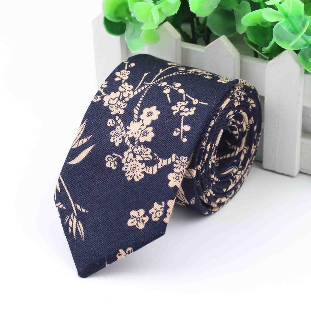 Bomull rose herre fargerike slips slips slips smal krysantemum slim mager cravate smale tykke slips 6cm: 14