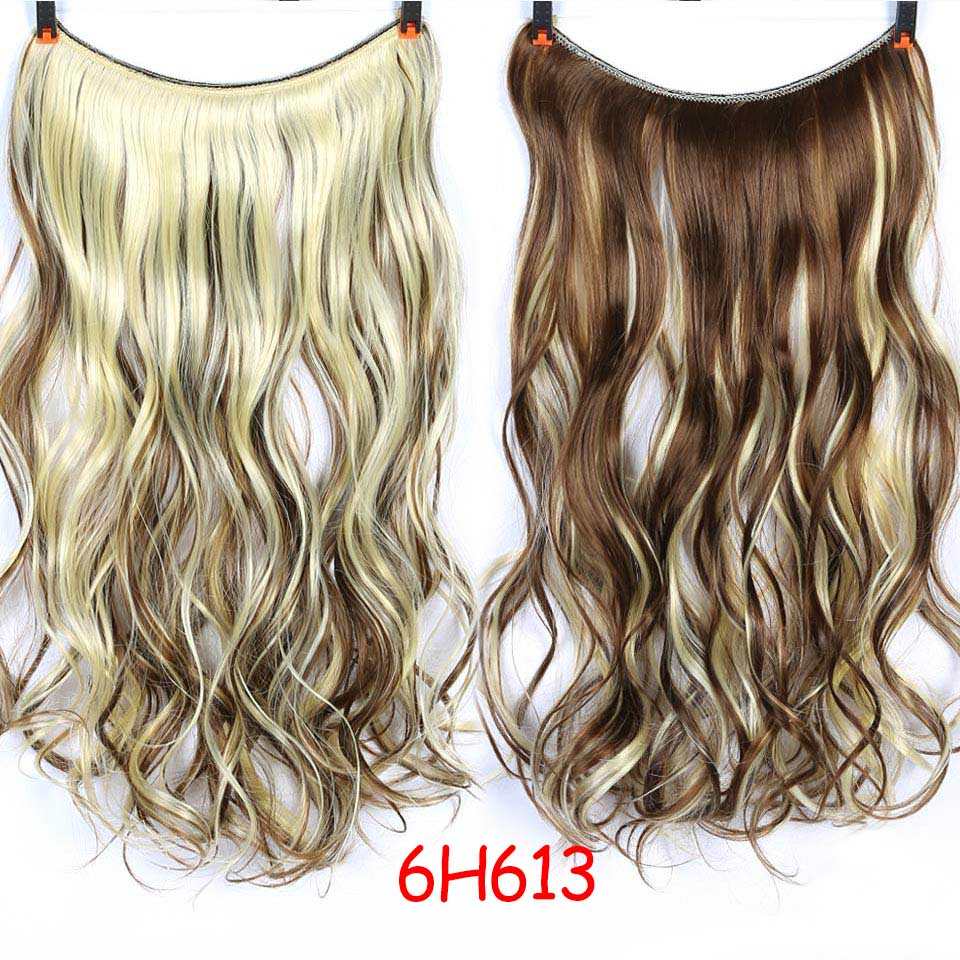 Extensiones de pelo Natural liso WERD, extensiones de pelo Artificial de fibra química de alta temperatura, pelo grande ondulado