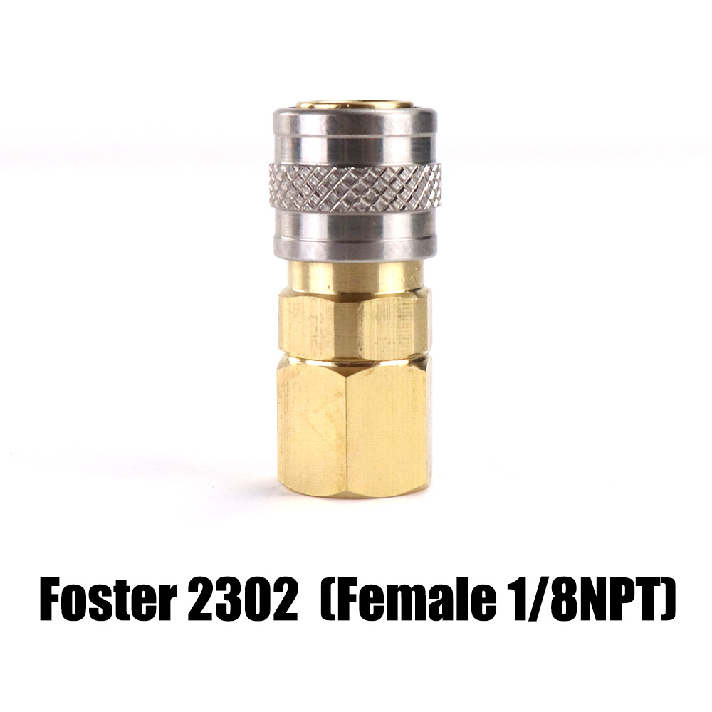 Adattatore per valvola per rubinetti per caricatore HPA per spina di disconnessione rapida Foster (tipo USA) per Air Soft WE KJW -Marui -KSC KWA: Black