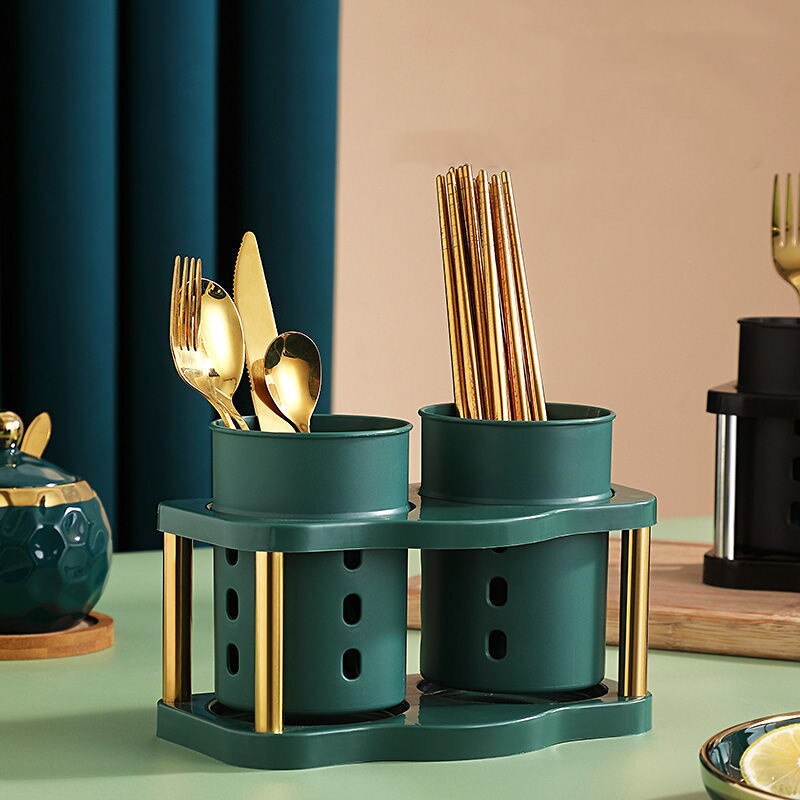 Kitchen Spoon Holder Chopstick Drainer Rack Cutlery Fork Storage Holder Tableware Knife Dryer Drainboard Utensils Organizer K167