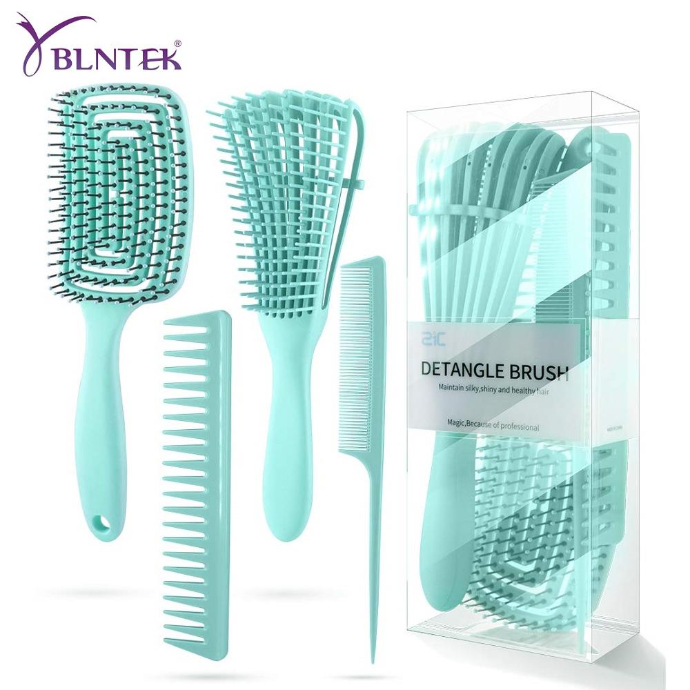 Yblntek dettangling hair hash hår kam sæt detangler hårbørste til krøllet hår barber tilbehør hårpleje styling værktøjer