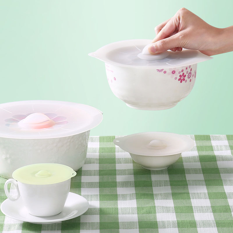 Tapas de silicona universales reutilizables para conservación de frutas y alimentos, sello al vacío, tazón con tapa, olla, envoltura de sellado, herramienta de cocina, 3/5 Uds.