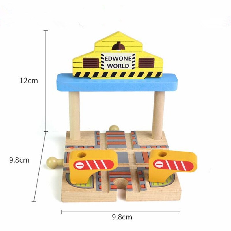 1PC di trasporto di Legno Pista del Treno Accessori Parcheggio Stazione Ferroviaria Fit per Thomas Biro Più Tracce Giocattoli Educativi per I Bambini: Luce Verde