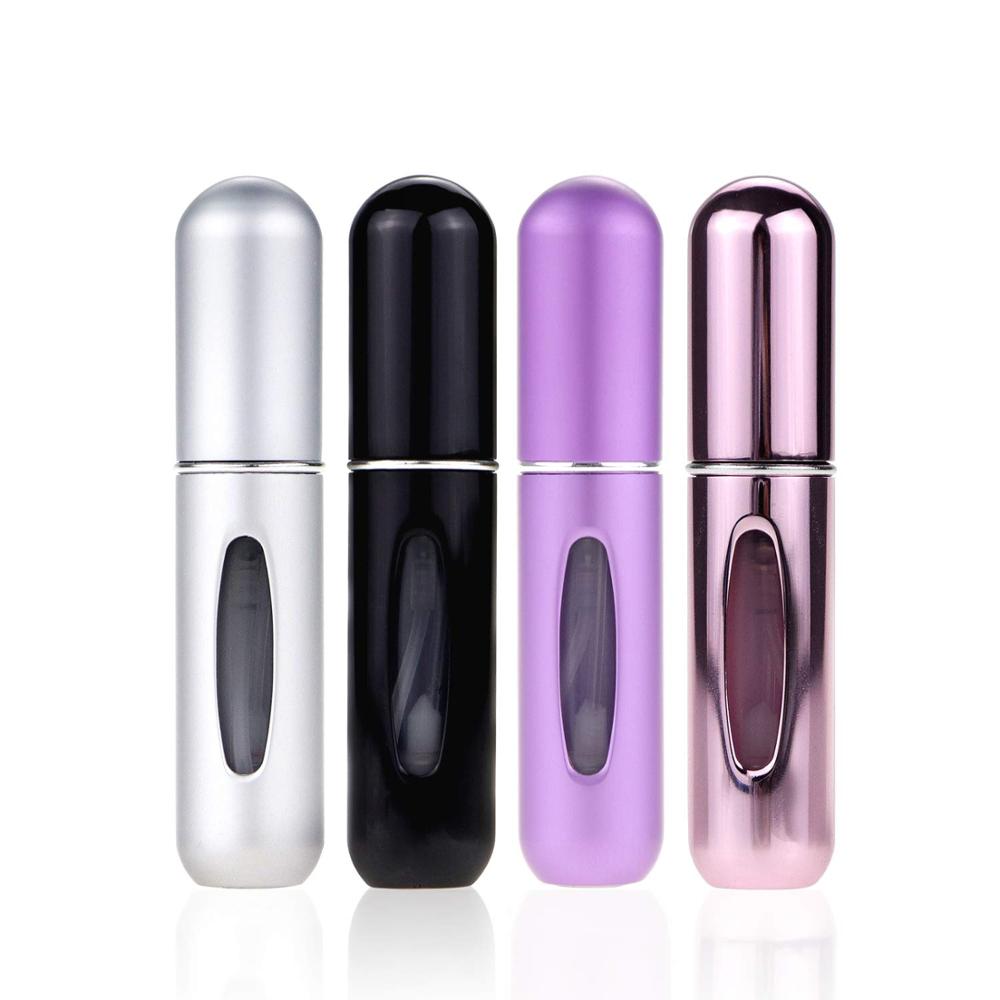 Draagbare Mini Navulbare Parfum Verstuiver Fles Hervulbare Parfum Spray Parfum Verstuiver Hervulbare Reizen 4 Stuks Pack Van 5Ml: Default Title