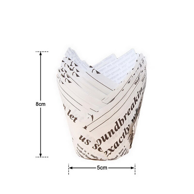 50Pcs Tulip Muffin Cupcake Paper Cups Oilproof Cupcake Liner Bakken Muffin Box Cup Cake Decorating Tool Muffin Wrap Gevallen: Type 04