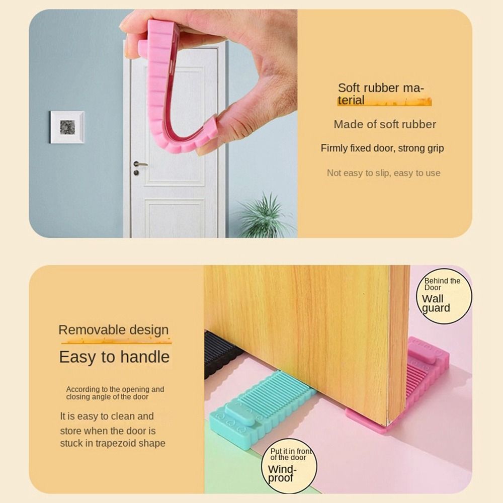 Butoir de porte en PVC cale support de sol de sécurité protecteurs muraux coupe-vent arrêt de porte chambre