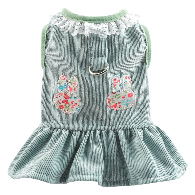 Śliczna wiosenna sukienka dla psa ubrania dla kota spódnica tutu strój zwierzaka Yorkies Shih Tzu pomorskie maltańskie pudel Bichon sznaucer odzież: zielony / S