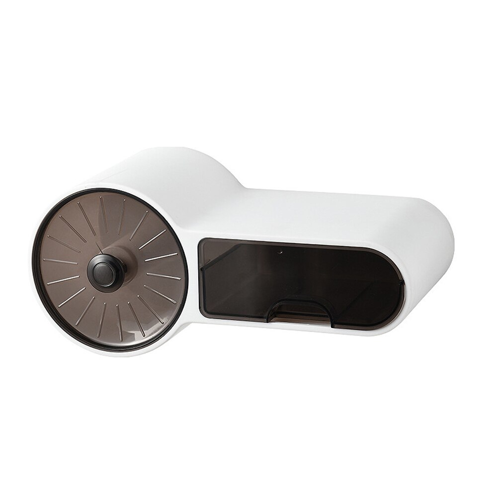 Wall Mounted Roll Paper Storage Box Free Punching Bathroom Toilet Paper Holder Paper Toilet Dispenser Roll Paper Storage Box: 02