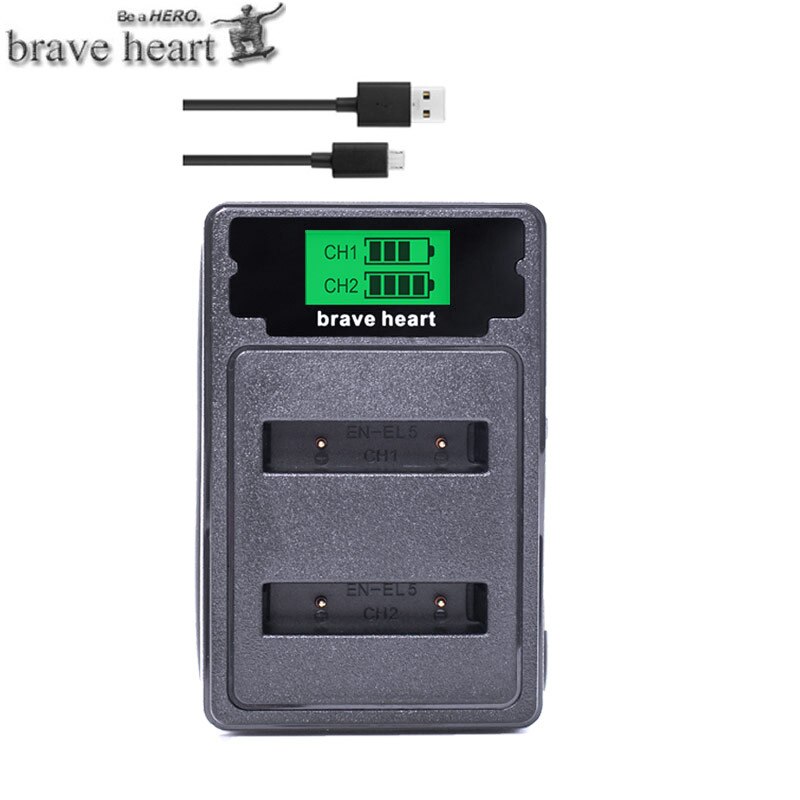 EN-EL5 ENEL5 En El5 Li-ion Rechargeable Battery pack For Nikon Camera Coolpix P80 P90 P100 P500 P510 P520 camera accessories: dual charger only