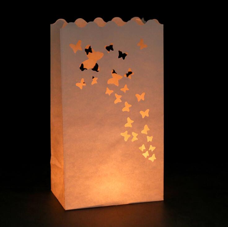 10Pcs Wedding Hart Waxinelichthouder Luminaria Papieren Lantaarn Kaars Zak Thuis Romantische Bruiloft Decoratie Benodigdheden