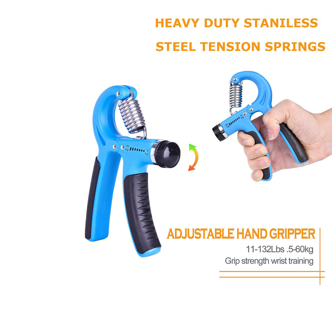 IMENSEAS Handtrainer Set 7-teilig - Verstellbare Handgriffe & Fingerübungen