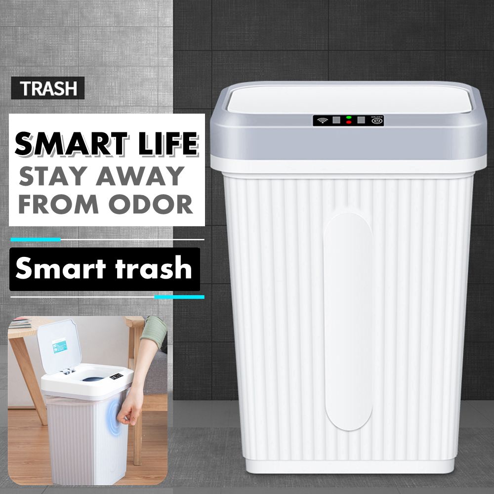 16l sensor automático caixote do lixo lata de lixo inteligente usb indução recarregável lixo bin pode casa sala estar balde de lixo
