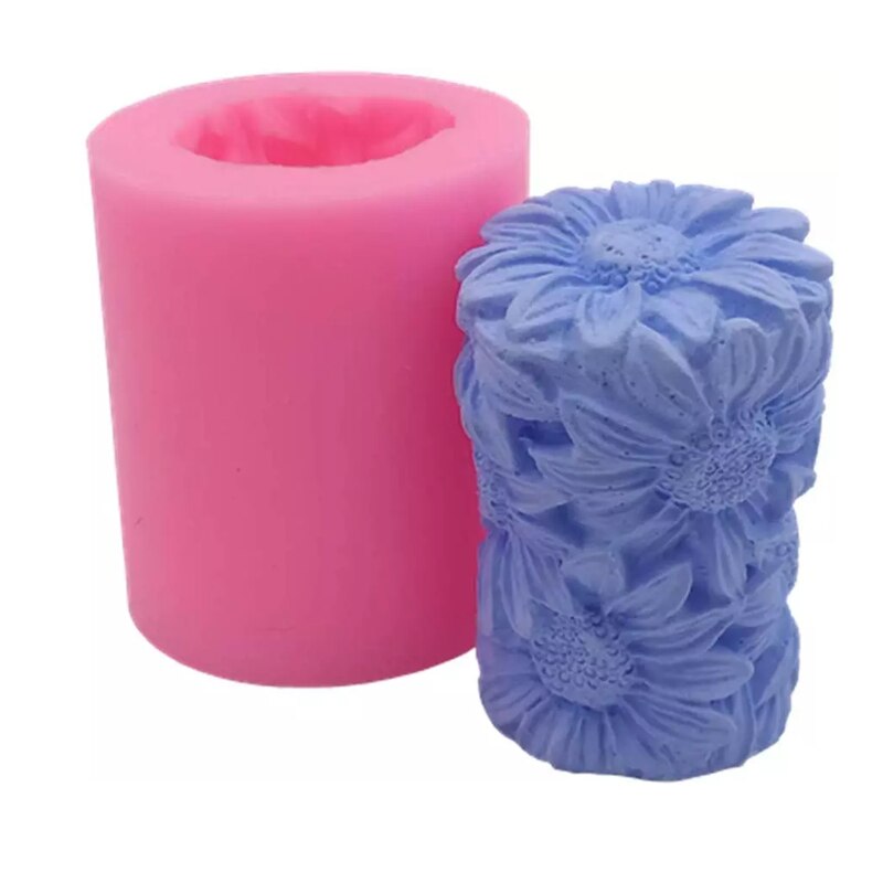 Moules à bougies 3d silicone cire d'abeille abeille nid d'abeille ruche savon moule pour savon maison Crayon cire fondre ruches bougie fabrication Supplie: only silicone mold07