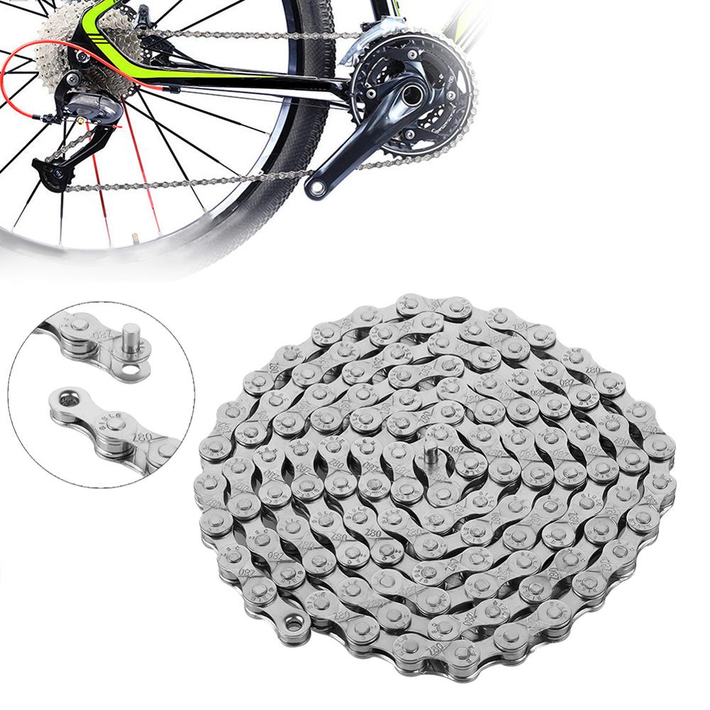 Compatibility Bike Chain Stainless Steel Link Mountain Road Bicycle Full Plating Chain