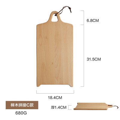 Japanse Stijl Walnoot/Beuken Speciale-Vormige Massief Houten Brood Snijplank Pizza Board Keuken Bakken Levert: Beech C