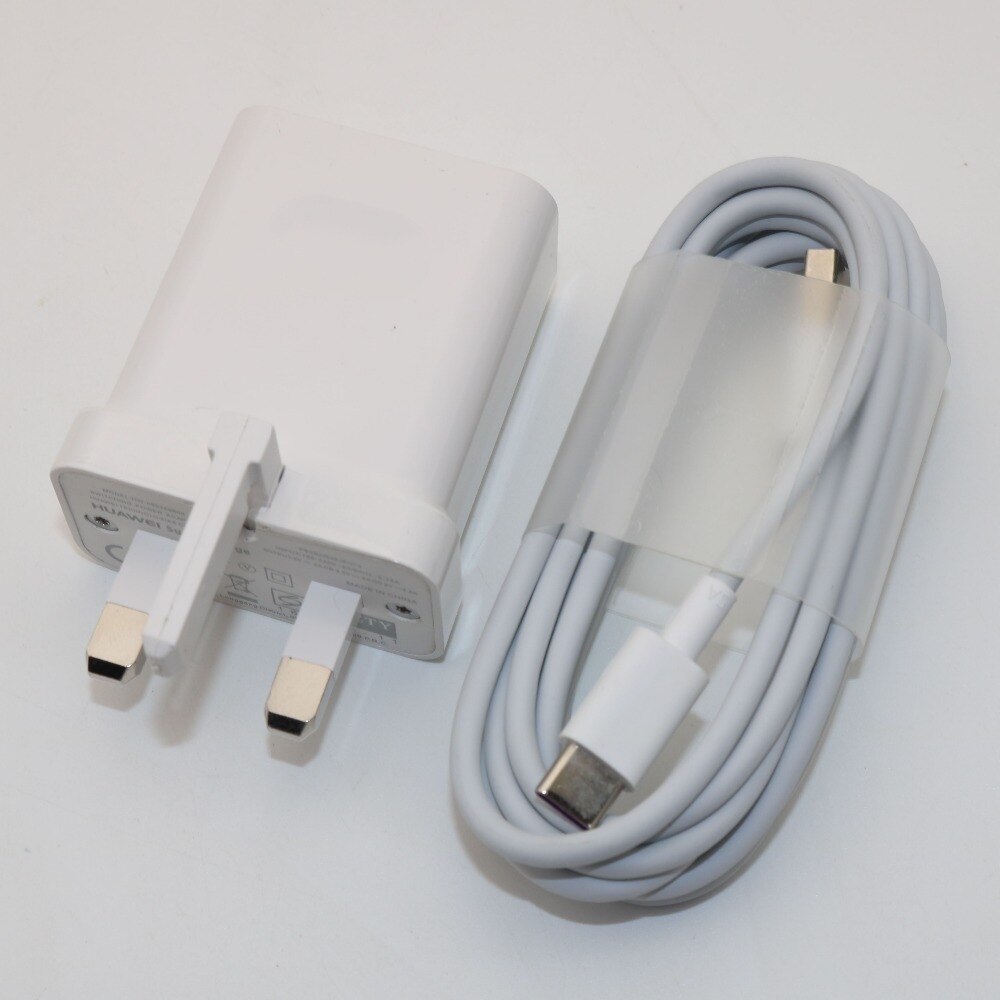 Originele Huawei Supercharge Mate 9 10 20 P10 Plus P20 Pro Honor 20 V20 Snelle Super Lader 4.5V5A Type- C Usb 3.0 Type C Kabel: UK Charger and Cable