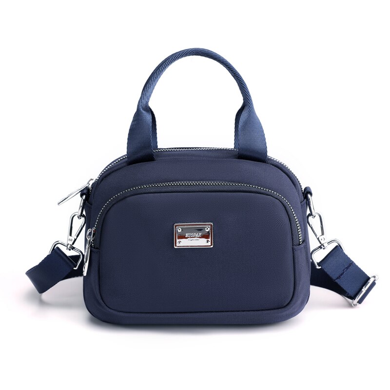Vrouwen Messenger Bags Nylon Koppelingen Luxe Tote Packet Vrouwelijke Vintage Schouder Crossbody Tas Dames Handtas: Blauw