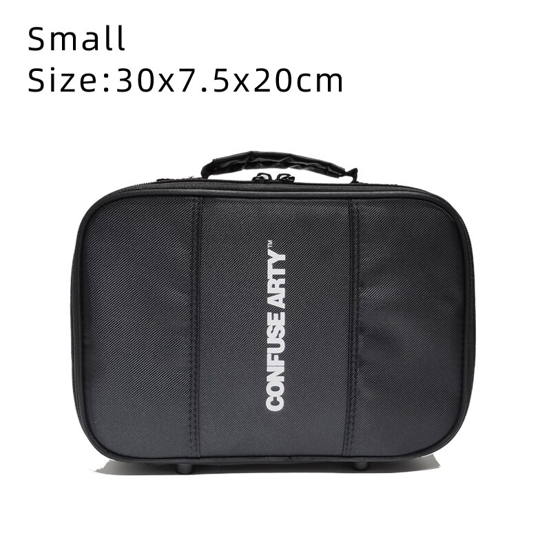 Sac d'outils de coiffeur, sac Portable en cuir, pour Salon de coiffure, outils de coiffure, étui de rangement pour ciseaux, peigne à pince: Black (New) Small