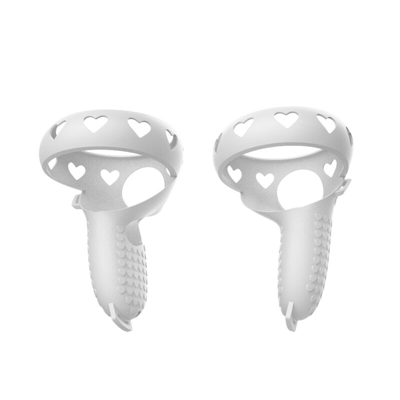 Touch-controller-griffhülle, rutschfeste schutzhülle aus silikon, vr-brillenzubehör,  oq2 stück für oculus quest 2 dxac: Weiß